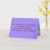 Ein Merkmal für die weibliche Schönheit inspiriere Karte (Gelbe Blume)