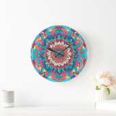 Ein merkwürdiger Mandala Große Wanduhr (Zuhause)