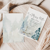 Ein Merry Little Baby Dusche Winterwald Einladung