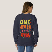 Ein Merry Little Girl Oversized Sweatshirt (Schwarz voll)