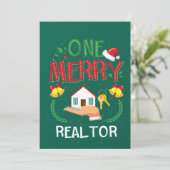 Ein Merry Realtor Real Anwesen Ugge Christmas Einladung (Stehend Vorderseite)