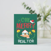 Ein Merry Realtor Real Anwesen Ugge Christmas Postkarte (Stehend Vorderseite)