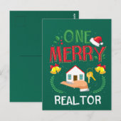 Ein Merry Realtor Real Anwesen Ugge Christmas Postkarte (Vorne/Hinten)