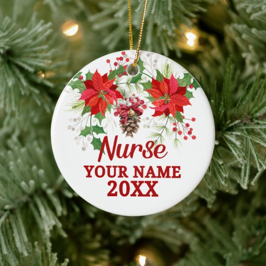 Ein Merry RN Nurse registrierter Krankenpfleger We Keramik Ornament (Baum)