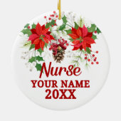 Ein Merry RN Nurse registrierter Krankenpfleger We Keramik Ornament (Hinten)