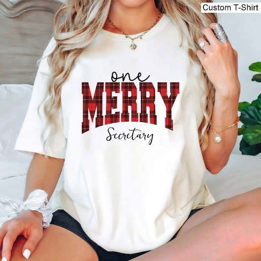 Ein Merry Secretary, Weihnachten Name White T-Shirt
