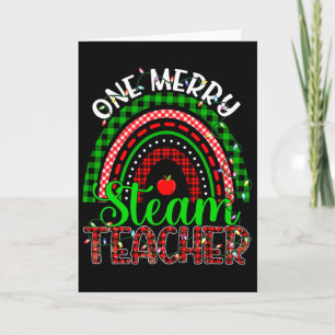 Ein Merry Steam Lehrer Weihnachts Funny Teacher Ra Karte