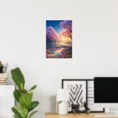 Ein Mesmerisierende Rosa Symphonie im Marsch Poster (Heimbüro)