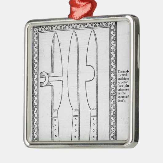 Ein Messer-Trick Silbernes Ornament (Links)