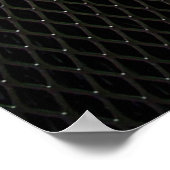 Ein Metallkreuz-Gitter in geschwungenen Schichten Poster (Ecke)