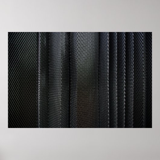 Ein Metallkreuz-Gitter in geschwungenen Schichten Poster (Vorne)