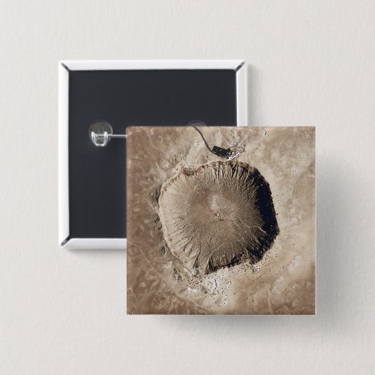 Ein meteoriter Aufprallkrater Button (Vorne & Hinten)