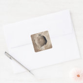 Ein meteoriter Aufprallkrater Quadratischer Aufkleber (Umschlag)