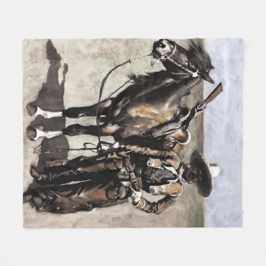 Ein mexikanischer Buccaro in Texas von Frederic Re Fleecedecke (Vorderseite (Horizontal))