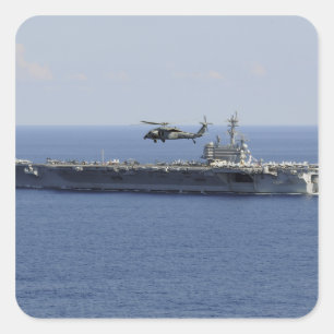 Ein MH-60S Seahawk Hubschrauber Quadratischer Aufkleber