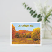 Ein Michigan Fall Postkarte (Stehend Vorderseite)