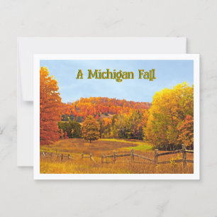 Ein Michigan Fall Postkarte