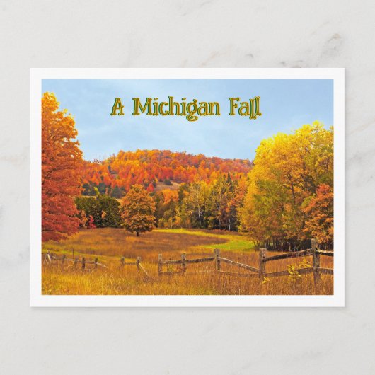 Ein Michigan Fall Postkarte (Vorderseite)