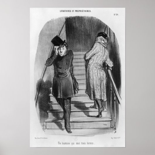 Ein Mieter, der drei Bedingungen schuldet Poster (Vorne)