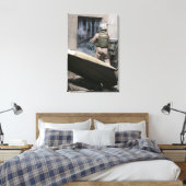 Ein Militärpolizist nutzt eine Runde, die durchbro Leinwanddruck (Insitu (Schlafzimmer))