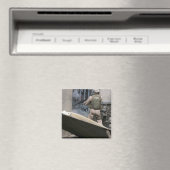 Ein Militärpolizist nutzt eine Runde, die durchbro Magnet (In Situ (Geschirrspüler))