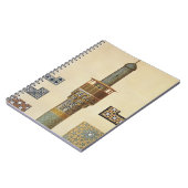 Ein Minarett und Keramik-Details von der Moschee Notizblock (Linke Seite)