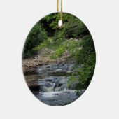 Ein Miniaturwasserfall Keramik Ornament (Rechts)