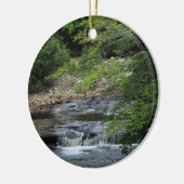 Ein Miniaturwasserfall Keramik Ornament (Links)