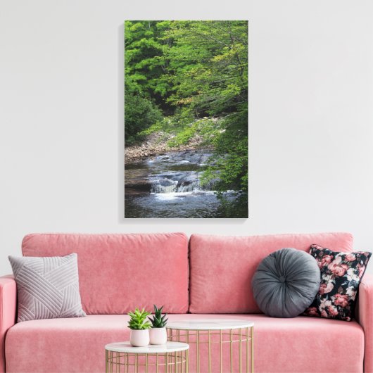 Ein Miniaturwasserfall Leinwanddruck (Insitu (Wohnzimmer))