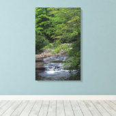 Ein Miniaturwasserfall Leinwanddruck (Insitu (Holzboden))