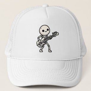 Ein minimaler Skelettbassist Truckerkappe