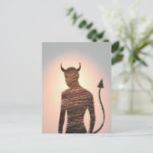 Ein minimalistischer, rosa lila Hintergrund Postkarte (Stehend Vorderseite)