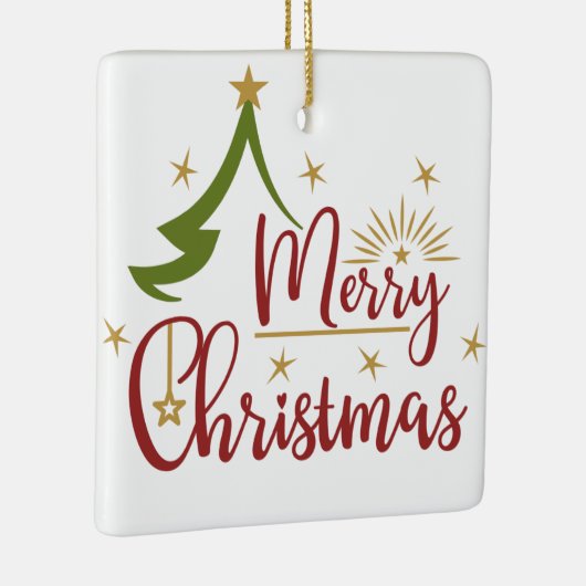 Ein minimalistischer Weihnachtsbaum Keramikornament (Rechts)