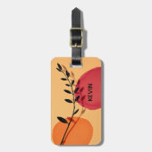 Ein minimalistisches botanisches Aquarellbild Gepäckanhänger (Vorderseite vertikal)
