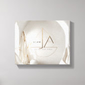 ein minimalistisches und designbewusstes Logo über Leinwanddruck (Vorderseite)