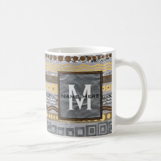 Ein Mischmetallmonogramm-einzigartiges Kaffeetasse (Rechts)