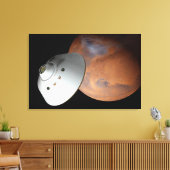 Ein mit Aeroshell angereichertes Raumfahrzeug nähe Leinwanddruck (Insitu (Wohnzimmer))