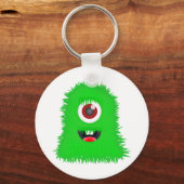 Ein mit Augen grünes Monster Schlüsselanhänger (Vorderseite)