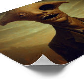 Ein Mit Augen Horror-Kreaturenportrait Poster (Ecke)