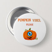 Ein Mit Augen Kürbisklop - ein gereizter Halloween Button (Vorne & Hinten)