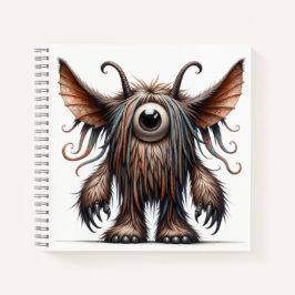 Ein Mit Augen Monster-Notebook Notizblock