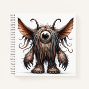 Ein Mit Augen Monster-Notebook Notizblock