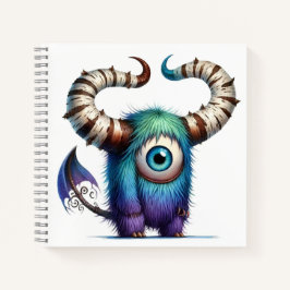 Ein Mit Augen Monster-Notebook Notizblock