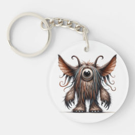 Ein Mit Augen Monster-Schlüsselanhänger Schlüsselanhänger