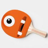 Ein mit Augen Monster Tischtennis Schläger (Seitenansicht)
