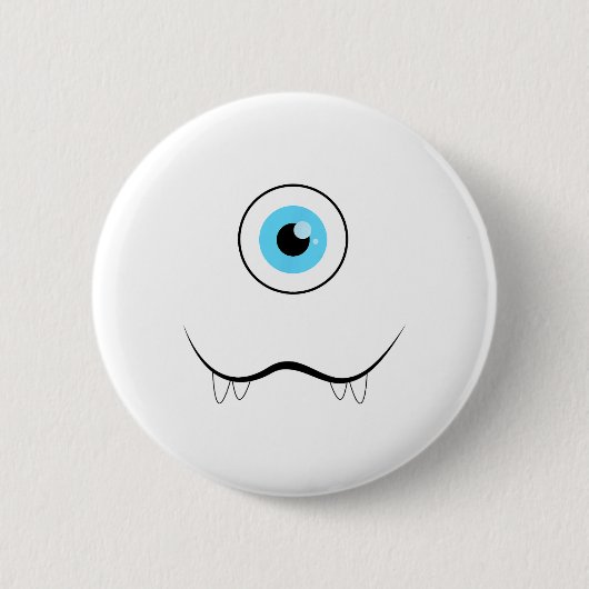 Ein Mit Augen Monsterfoto-Eyell Funny Halloween Co Button (Vorderseite)