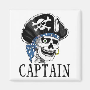 Ein mit Augen Piratenkapitän Magnet