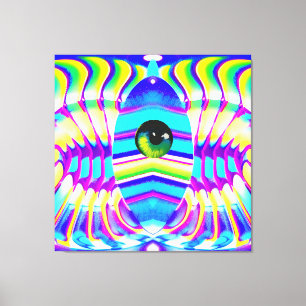 Ein Mit Augen Star Beast Ken Gage Psychedelic Art Leinwanddruck