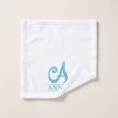 Ein Mit Monogramm Badetuch-Set Badhandtuch Set (Waschlappen)
