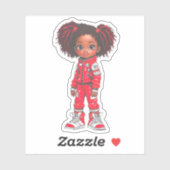 Ein Mitglied des Astronautenteams - Rot Aufkleber (Blatt)